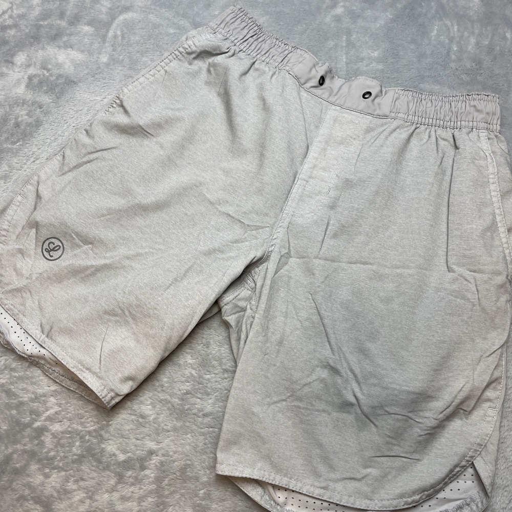 Legends‎ Mens Luka Mesh Shorts Size S Gray 7" Inseam Lined Gym Workout Running
